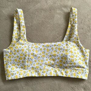 Swim top, woman tank size 12. White with lemons